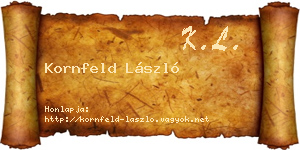 Kornfeld László névjegykártya